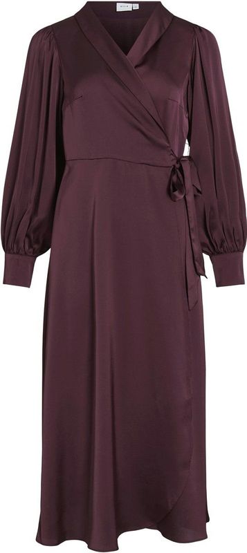 Vila - Enna Ravenna Wrap - Lange Jurk - V-hals - Lange Mouwen - Normale Pasvorm