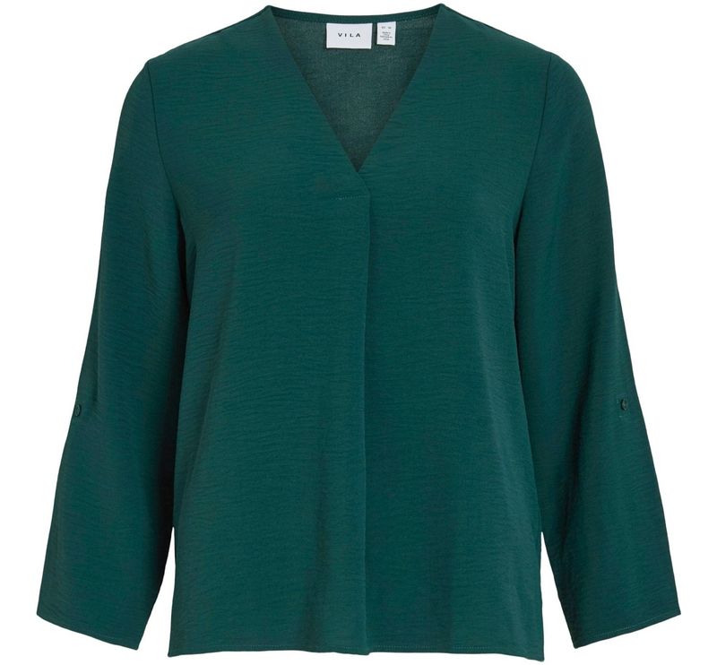 VILA - Blouse 'VIJosa' - Smaragd - Blouseshirt