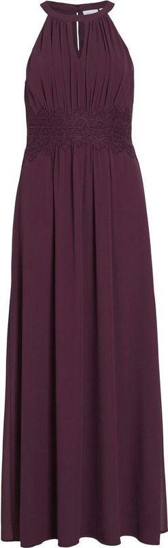 Jurk - Halternek - Mouwloos - Maxi-lengte - Kanten Detail - Gerecycled Polyester