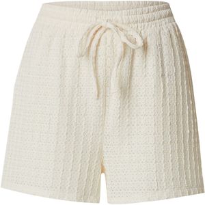 VILA relaxed high waist casual short ecru broderie