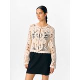 Object - Objlizza Knit - Cardigan - Wit Sand - Dames
