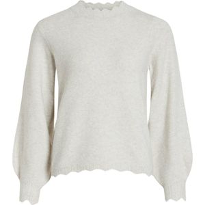Vila - Vinikolina O-neck Knit Top - Gebreide Trui - Super Light Natural Melange