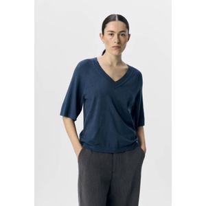 OBJECT - Top - Blauw - Fijn Gebreid