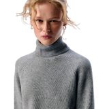 Object - Objviola Ls Lo Rollneck Knit Noos - Trui - Medium Grey Melange