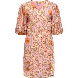 OBJECT - OBJHOLLY 2/4 RE SHORT WRAP DRESS 138 - Jurk - Lichtroze
