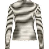 Vila - T-shirt Virika Funnel Neck Top - Birch/Black - Dames
