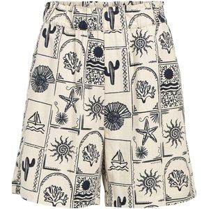 Object - High Waist Shorts - Beige - Dames