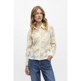 Object - Blouse - White Sand - Dames - Lange Mouwen