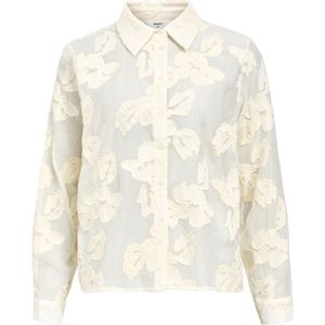 Object - Blouse - White Sand - Dames - Lange Mouwen