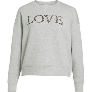 Visiffi Love L/S Sweat/Lc, lichtgrijs gem., L