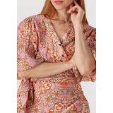 OBJECT - OBJHOLLY 2/4 RE SHORT WRAP DRESS 138 - Jurk - Lichtroze