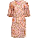 OBJECT - OBJHOLLY 2/4 RE SHORT WRAP DRESS 138 - Jurk - Lichtroze