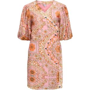 OBJECT - OBJHOLLY 2/4 RE SHORT WRAP DRESS 138 - Jurk - Lichtroze