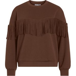 Vila - Vireflect O-neck Fringe - Trui - Black Beauty - Dames