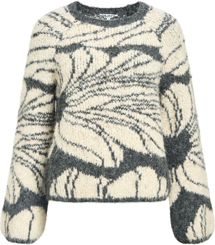 OBJECT - OBJJULINE - Gebreide Trui - Grijs