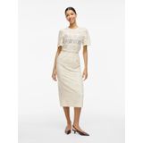 VILA - Midi Rok - Ecru