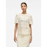 Vila - Birch - T-shirt - Wit - 70% Polyester 30% Katoen