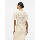 Vila - Birch - T-shirt - Wit - 70% Polyester 30% Katoen