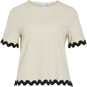 Vila - T-shirt - Ecru - 100% Katoen