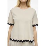 Vila - T-shirt - Ecru - 100% Katoen