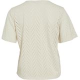 Vila - Damesblouse - Model 'DELAIA' - Regular Fit - V-hals - Gaatjesmotief