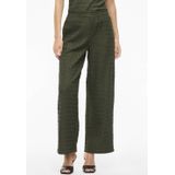 VILA - Straight Regular Waist Broek - Groen