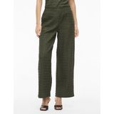 VILA - Straight Regular Waist Broek - Groen