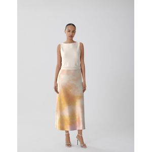 Veellette Hw Midi Skirt - Noos, cadmium oranje, 34