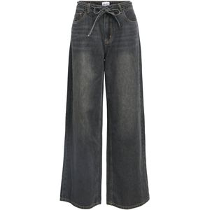 Object - Objrosie Mw Wide Jeans - Medium Grey Denim - Dames