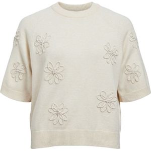 Object Pullover Laney Rubin Bruin - Dames Korte Mouwen met Bloemenpatroon