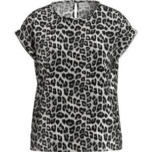 Vila T-shirt Viellette Full Satin Top - Noos 14109246 Glacier Gray/leo Dames Maat - 34