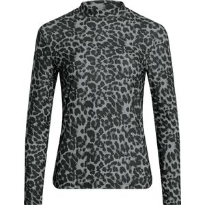 Vila Blouse grijs (Maat: S) - Halslijn: Opstaande kraag,