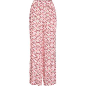 Vila - Wide Leg Broek - Rood/Wit - 100% Viscose