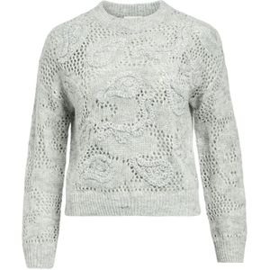 OBJECT - OBJLUCA - Trui - Grijs Gemêleerd - Losse Pasvorm