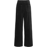 Ribbroeken - Zwart - Relaxed Fit - Normale Lengte - Riemlussen - Steekzakken