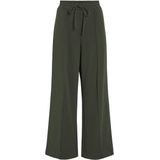 Vila - Viclua Hw Wide Pants - Damesbroek - Groen - High Waist - Wijde Pijpen