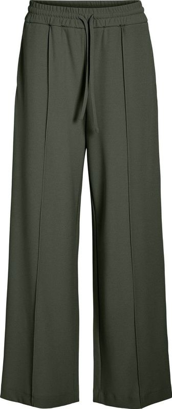 Vila - Viclua Hw Wide Pants - Damesbroek - Groen - High Waist - Wijde Pijpen