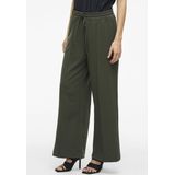 Vila - Viclua Hw Wide Pants - Damesbroek - Groen - High Waist - Wijde Pijpen