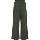 Vila - Viclua Hw Wide Pants - Damesbroek - Groen - High Waist - Wijde Pijpen