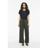 Vila - Viclua Hw Wide Pants - Damesbroek - Groen - High Waist - Wijde Pijpen