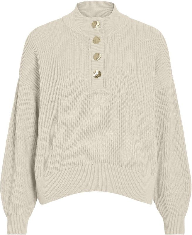 Biologisch Katoen - Gebreide Trui - Ronde Hals - Lange Mouwen - Zwart