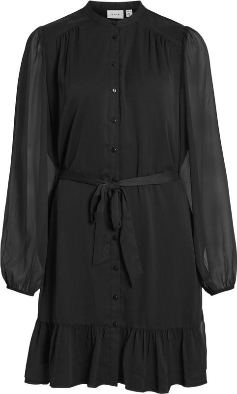 Jurk - O-hals - Lange Mouwen - 100% Gerecycled Polyester