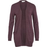 Gebreid Vest - Split Neck - Lange Mouwen - Viscose/Nylon/Polyester