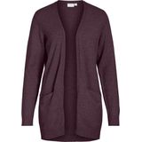 Gebreid Vest - Split Neck - Lange Mouwen - Viscose/Nylon/Polyester