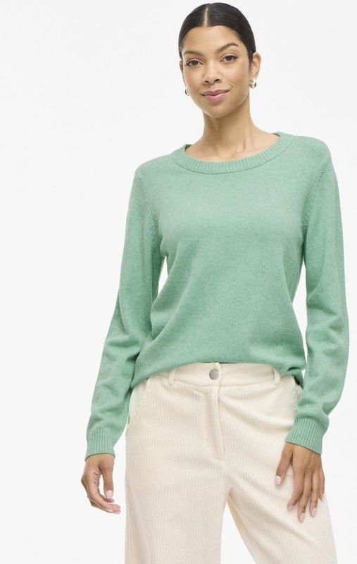 Gebreide Top - O-Hals - Lange Mouwen - Koel en Ademend - Viscose/Nylon/Polyester