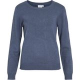 Vila - Gebreide Trui - Vintage Indigo - 50% Viscose 27% Nylon 23% Polyester
