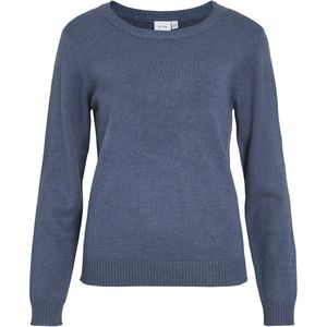 Vila - Gemêleerde Trui - Vintage Indigo - 50% Viscose, 27% Nylon, 23% Polyester
