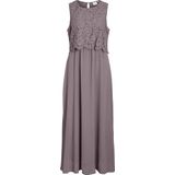 Kanten Jurk - O-hals - Mouwloos - Zwart - 51% Gerecycled Polyester