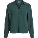 Vila - VIJOSA L/S V-NECK SHIRT - Blouse - Ponderosa Pine - Lange Mouwen