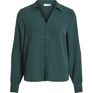 Vila - VIJOSA L/S V-NECK SHIRT - Blouse - Ponderosa Pine - Lange Mouwen